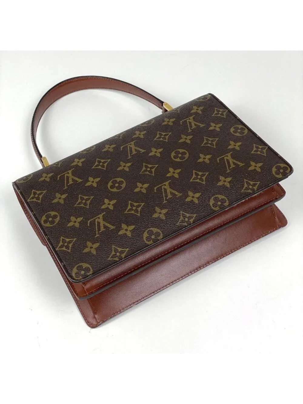 Louis Vuitton Concorde Handbag Monogram Brown